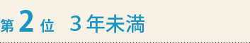 第2位　3年未満