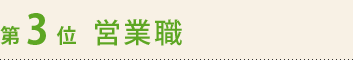 第3位　営業職