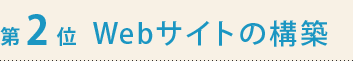 第2位　Webサイトの構築