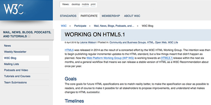 W3C Blog