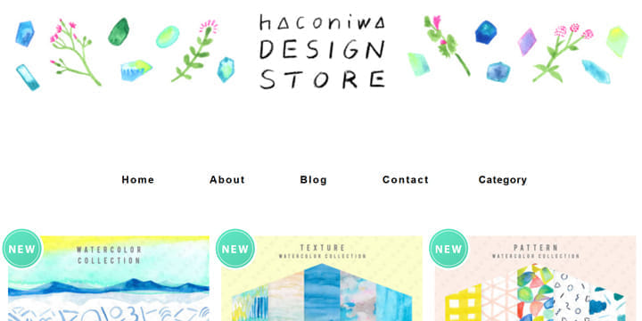 商用利用OK！手書きイラスト素材が手に入る 「haconiwa DESIGN STORE」