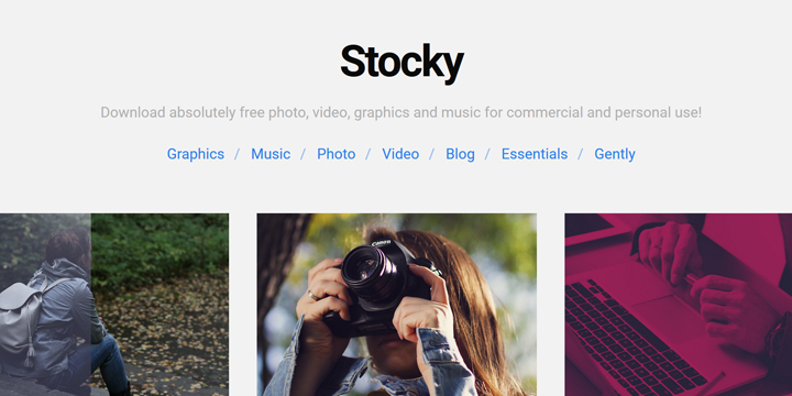 商用利用OK！写真や音源のフリー素材が手に入る「Stocky」