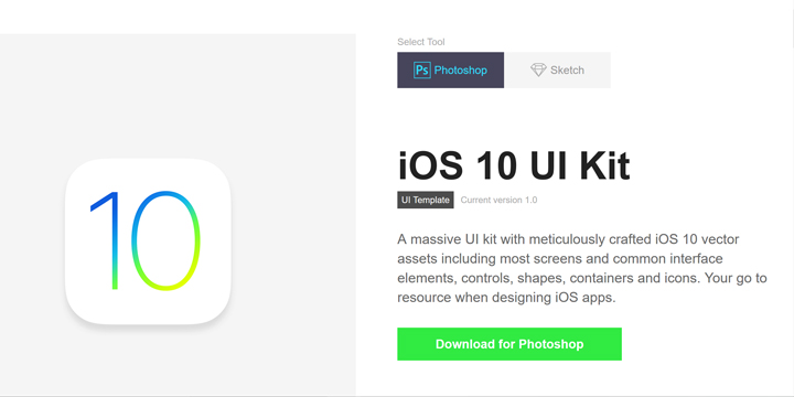 iOS10のUI素材を集めた「iOS 10 UI Kit」
