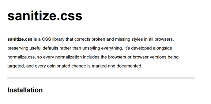 sanitize.css