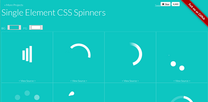 Single Element CSS Spinners