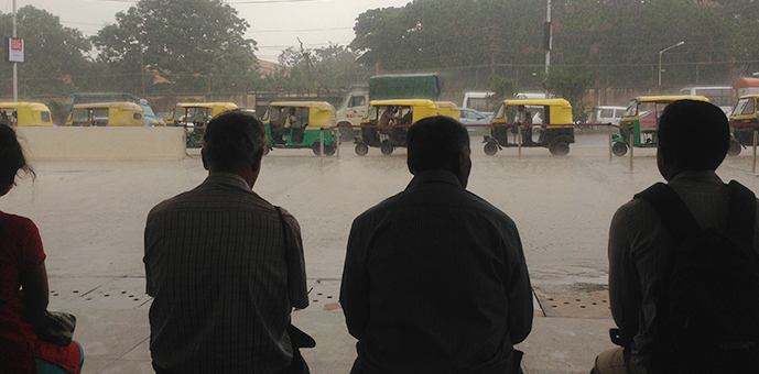インド・バンガロールの雨