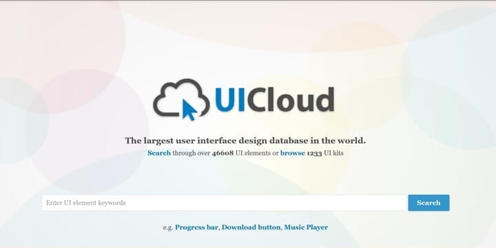 46,000種以上のUIのフリー素材が手に入る「UICloud」