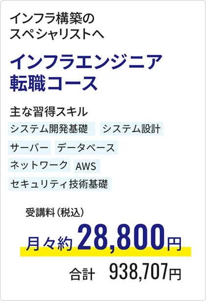 インフラエンジニア転職コース